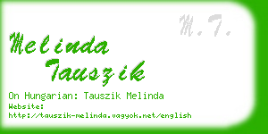 melinda tauszik business card
